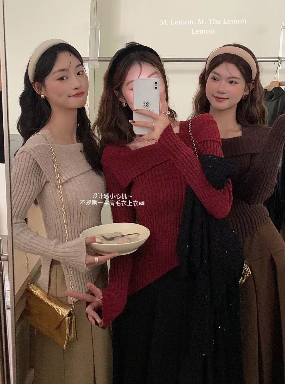 洋氣減齡保暖內搭不規則毛上衣女士秋冬設計感小眾顯瘦氣質針織衫23111207
