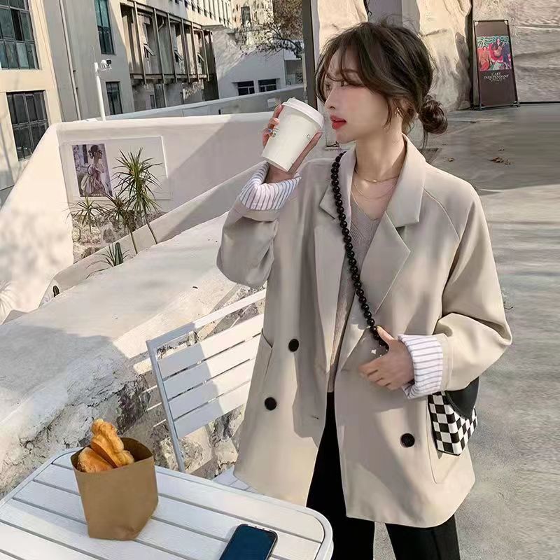 高級感休閒寬松西裝外套女春秋新款流行氣質女神職業小西服23121803