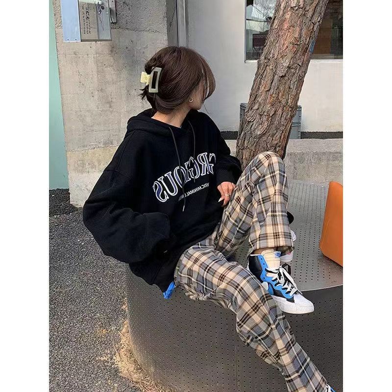 連帽純棉衛衣女oversize寬松大碼ins春秋外套上衣潮23121907