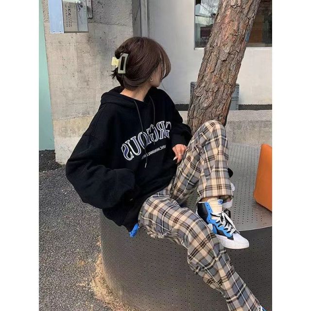 連帽純棉衛衣女oversize寬松大碼ins春秋外套上衣潮23121907