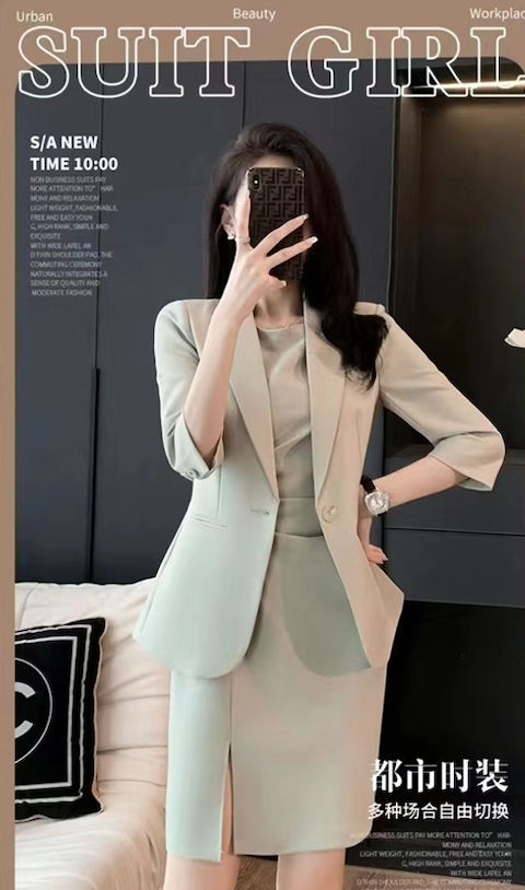 高端西裝連衣裙職業裝氣質女神範內搭正裝套裝高級感24040907