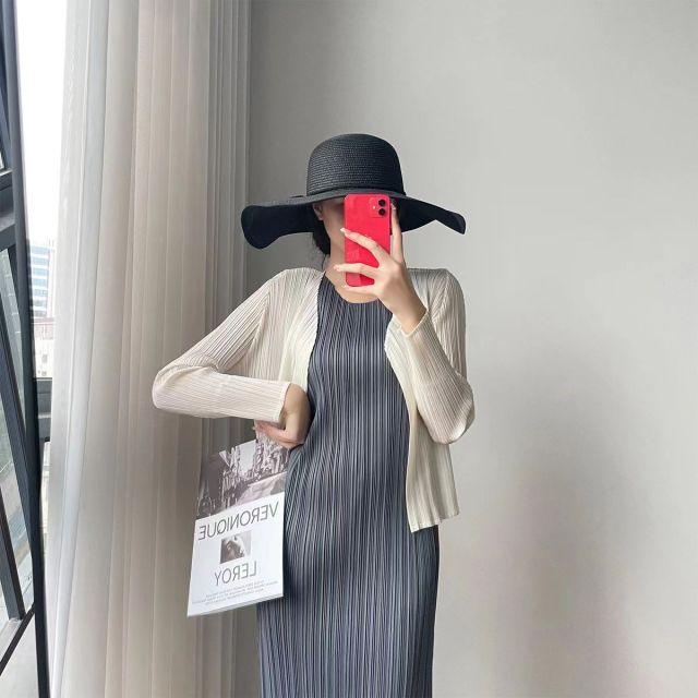 三宅褶皺pp系列短外套春夏秋洋派外搭開衫顯瘦巨多色洋裝女24050301