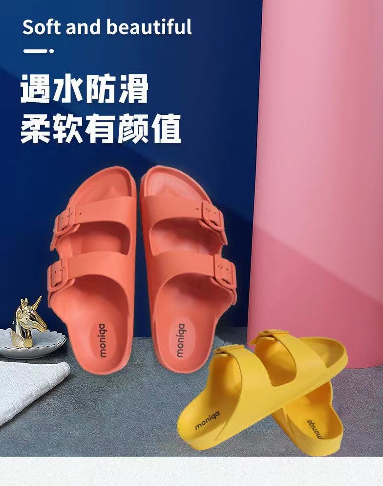 泰國進口moniga夏季新款eva軟底舒適透氣青年情侶韓版平底涼拖24051407