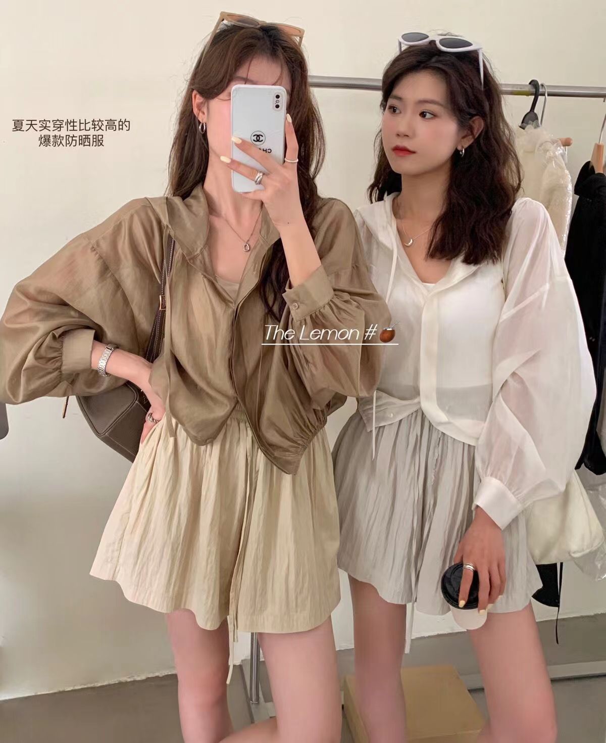 夏季韓系簡約新款輕薄透氣外穿百搭休閒時尚連帽防曬衫女24071505