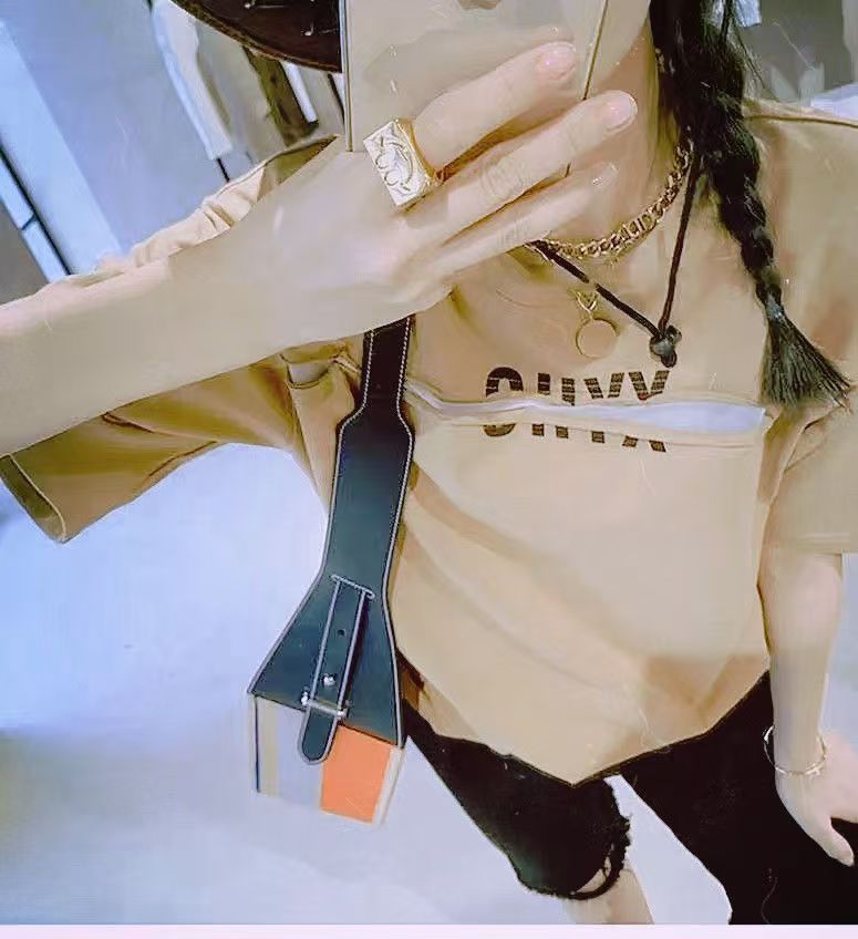 T棉洋氣涼感拼紗ins寬松網紅同款短袖上衣T恤美式薄款24081402