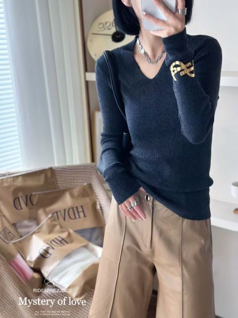 美麗諾羊毛45支超細羊毛打底衫流行的多巴胺配色爆款美拉德24082607