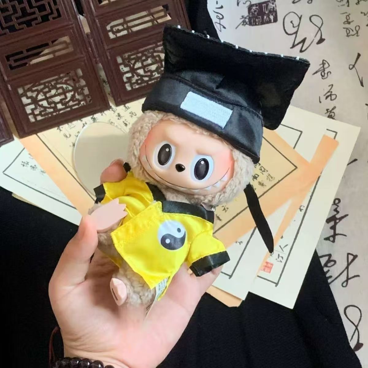 僵尸拉布布娃衣labubu搪膠玩偶17cm娃娃換裝泡泡瑪特公仔換裝玩偶25010803