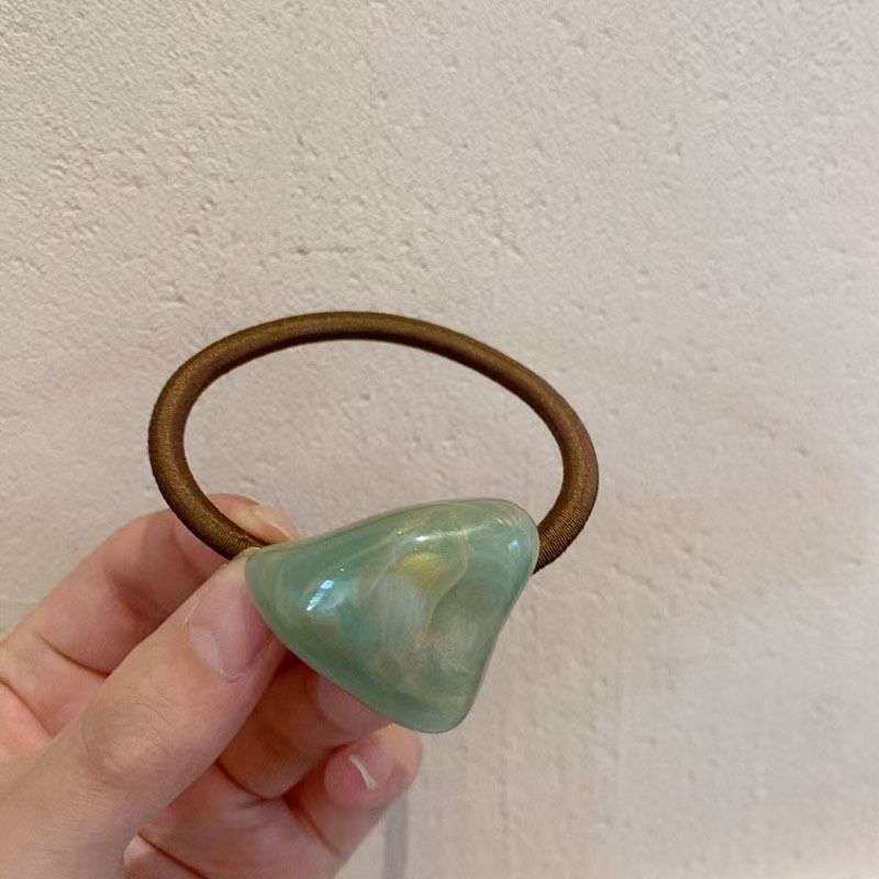 法式鬱金香高彈力花朵發圈花苞發飾丸子頭高馬尾簡約頭髮發繩頭繩25020506