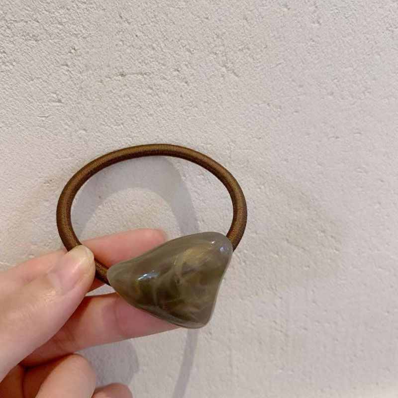 法式鬱金香高彈力花朵發圈花苞發飾丸子頭高馬尾簡約頭髮發繩頭繩25020506