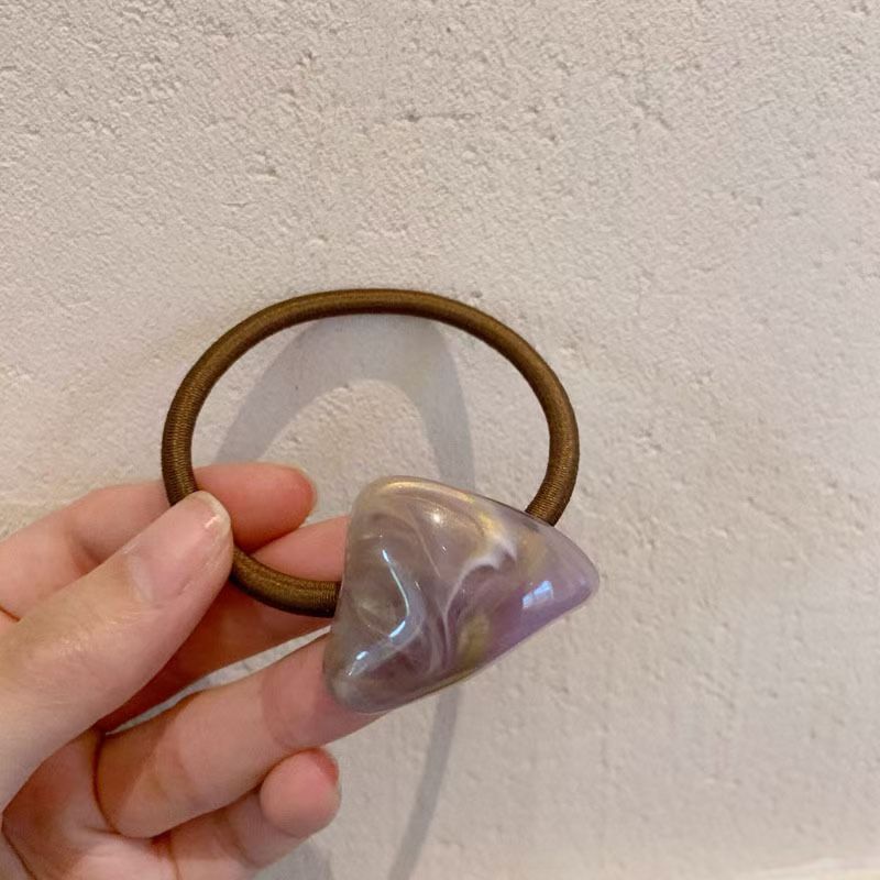 法式鬱金香高彈力花朵發圈花苞發飾丸子頭高馬尾簡約頭髮發繩頭繩25020506