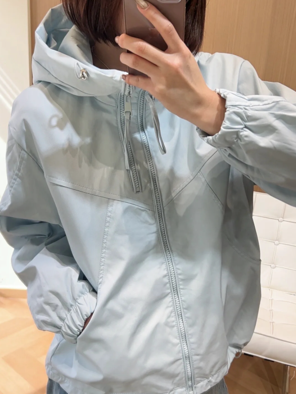 韓版連帽衝鋒衣外套女款春秋季初春款休閒衝鋒衣外套25031702