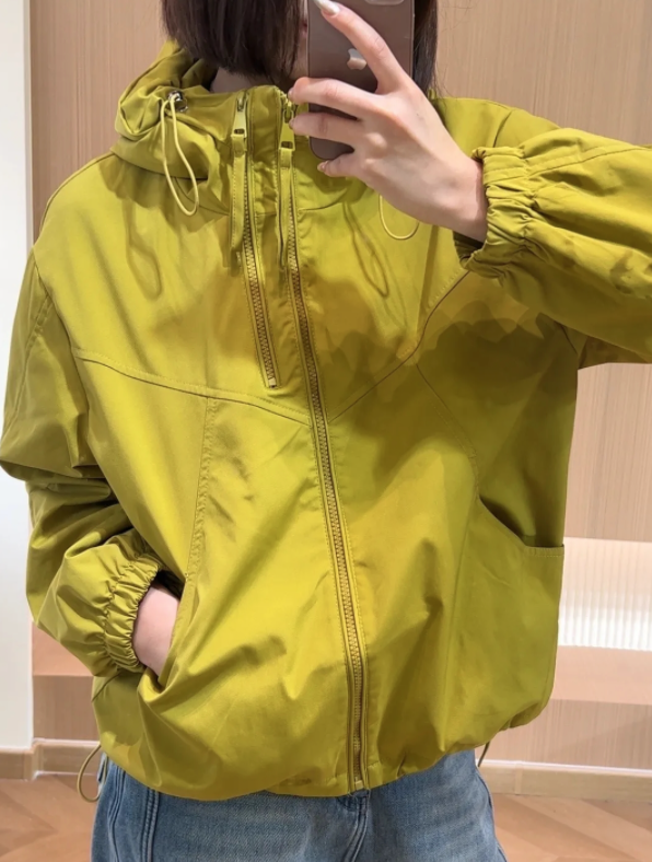 韓版連帽衝鋒衣外套女款春秋季初春款休閒衝鋒衣外套25031702