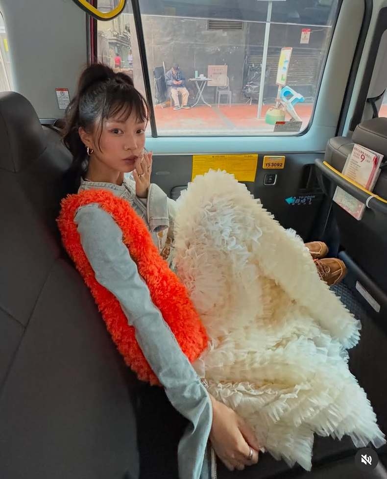 韓版重工蛋糕蓬蓬裙女春季新款網紗花苞休閒半身裙長裙子25032302