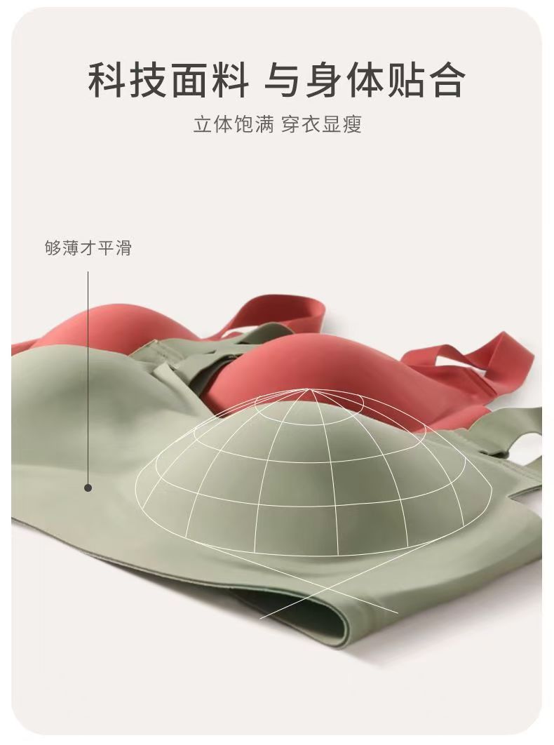 韓版夏季薄款無鋼圈果凍文胸聚攏上託收副乳大胸顯小胸無痕運動內衣女25032605