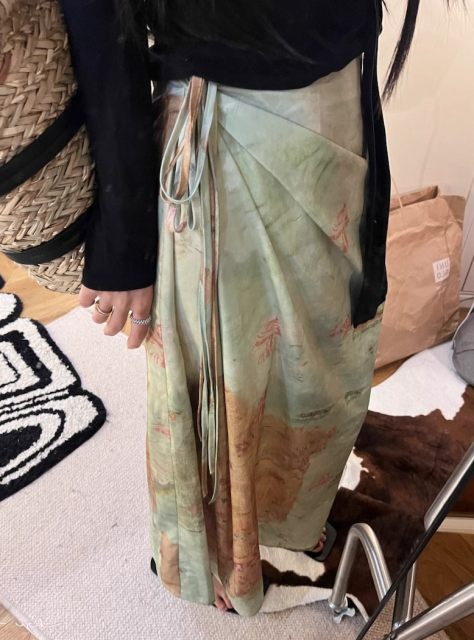 韓版夏季新中式國風輕奢高級感溫柔茶系氣質白色上衣半身裙兩件套裝女25040403
