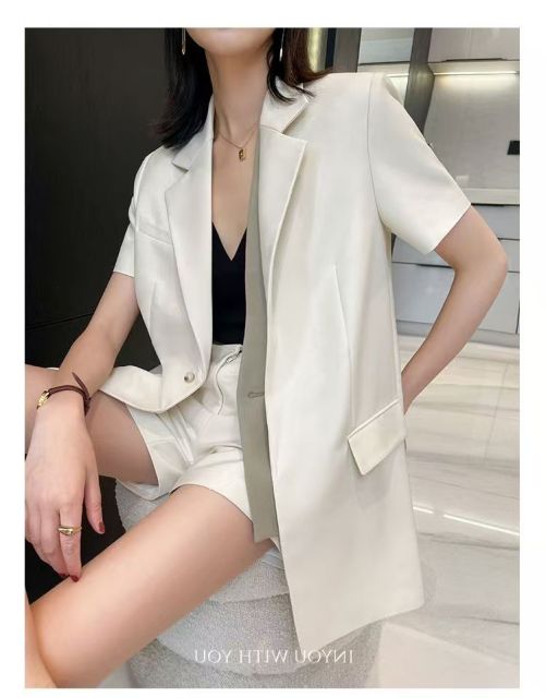 韓版高端氣質小香風西裝套裝女夏新款小個子輕熟風職業短褲兩件套25042103