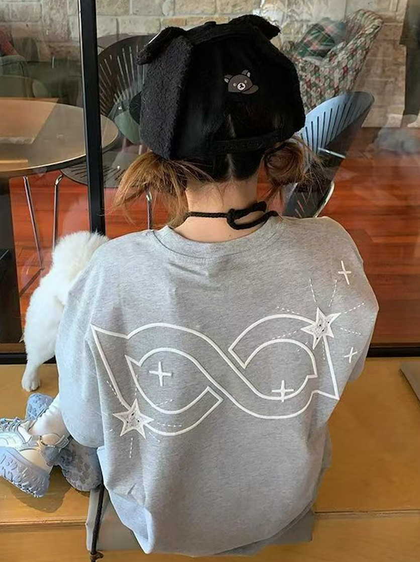 韓版重工刺繡美式復古高街鬆弛感T恤女又A又颯刺繡上衣25042401