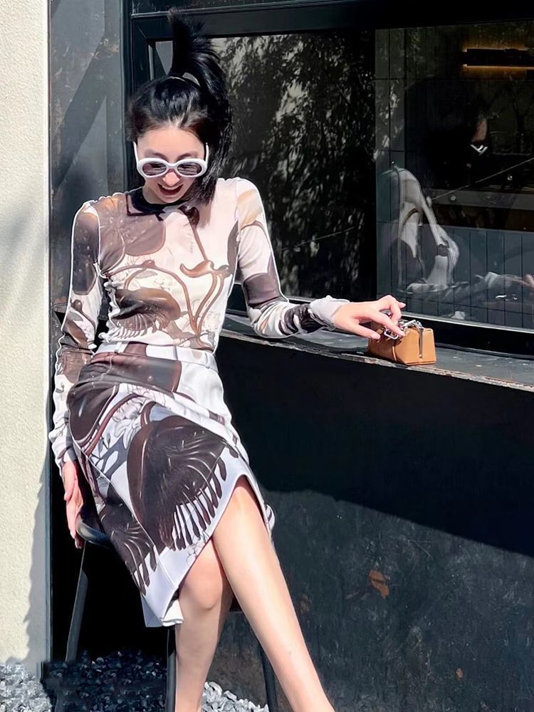 韓版法式高級感長裙絕美別緻獨特的裙子收腰驚艷吊帶連衣裙新款女秋季25081504
