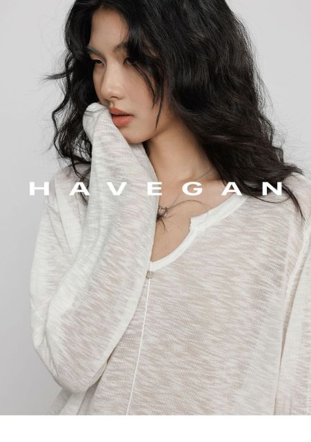 韓版法式長袖氣質寬松微透慵懶針織防曬薄款罩衫夏秋季設計顯瘦上衣25100201
