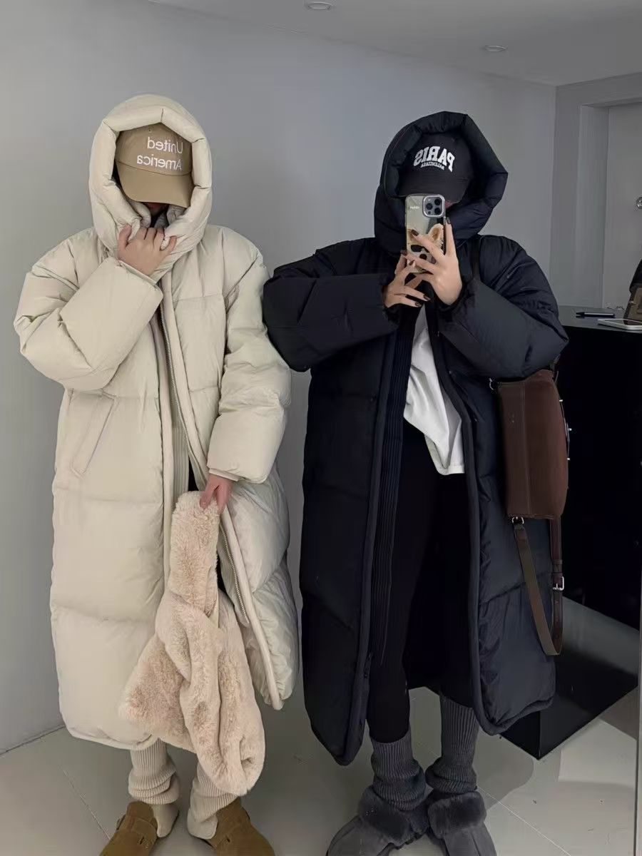 韓國長款羽絨棉服女新款加厚寬松過膝連帽韓版冬季大被子外套棉襖25122801