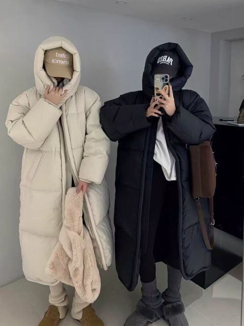 韓國長款羽絨棉服女新款加厚寬松過膝連帽韓版冬季大被子外套棉襖25122801
