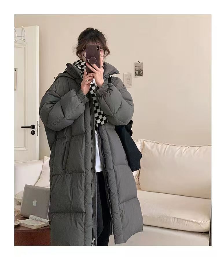 韓國長款羽絨棉服女新款加厚寬松過膝連帽韓版冬季大被子外套棉襖25122801