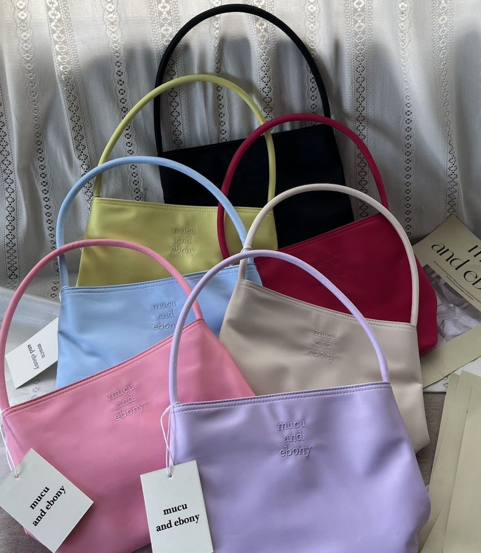 韓系mucu and ebony字母手提手柄包趙露思Jennie同款刺繡高顏值26040804