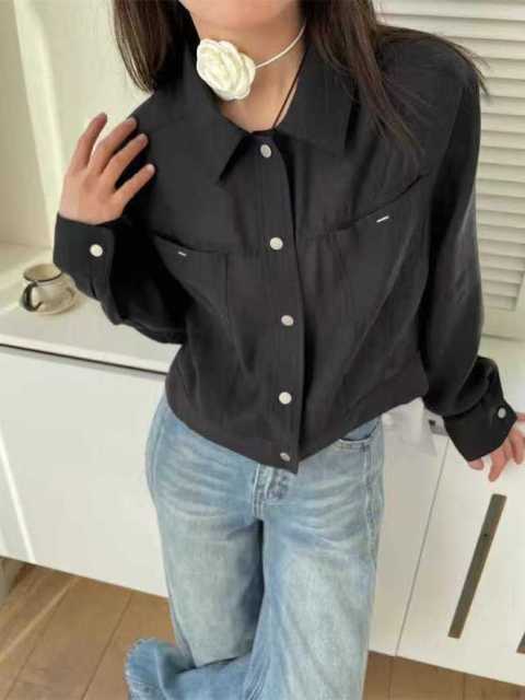 韓系polo防曬襯衫薄款外套女春夏新款韓版氣質翻領上衣潮26042304