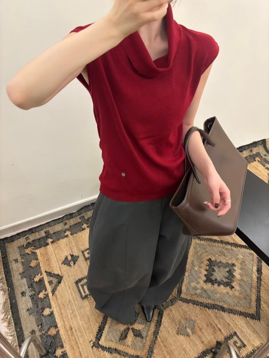 韓系性感蕩領針織衫女新款百搭洋氣內搭修身顯瘦無袖T恤上衣26042401