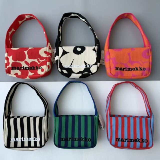 韓系芬蘭北歐花朵新款斜挎包時尚marimekko包針織小富婆手提袋ins時尚26042605