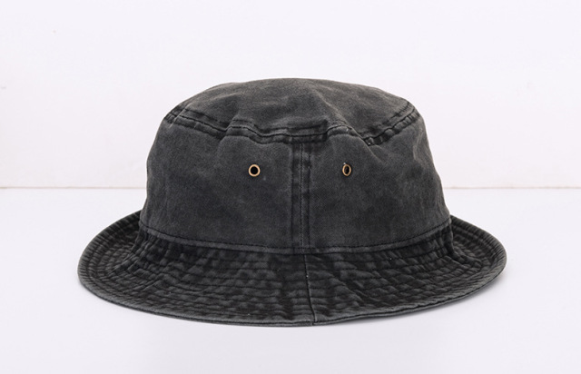 Vintage wash solid color bucket hat 