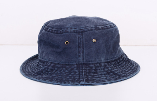 Vintage wash solid color bucket hat 