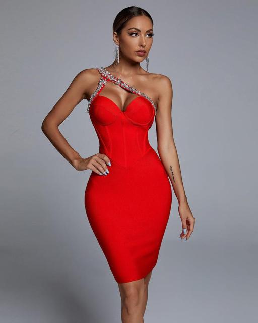 HANNY CRYSTAL BANDAGE DRESS