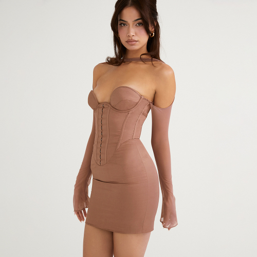 STRUCTURED CORSET MINI DRESS