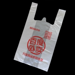 PLA Eco Friendly Plastic Biodegradable Reusable Shopping Bag For Supermarket