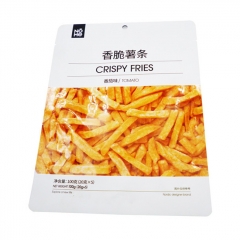 Nitrogen Filling Food Packaging Bags Crispy Fries 100g Aluminium Foil Stand Up Pouch