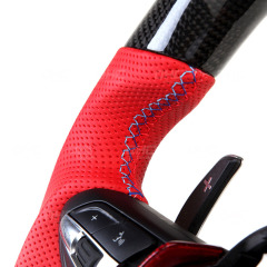 AotoKoop Racing Car Modify Steering wheel fit for BMW M3 F30 F80 M2 M4 LED Shift Light Carbon Fiber Steering Wheel TRIM