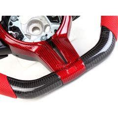 AotoKoop Racing Car Modify Steering wheel fit for BMW M3 F30 F80 M2 M4 LED Shift Light Carbon Fiber Steering Wheel TRIM