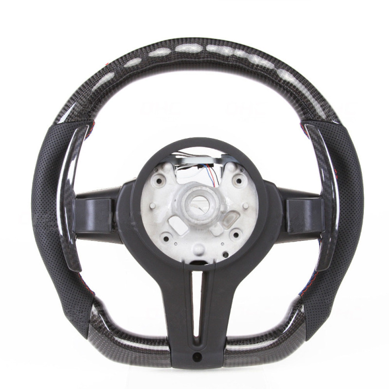 AotoKoop Modify Custom LED carbon fiber steering wheel for BMW m2 m3 m4 f80 f82 f83 f87 1 2 3 4 5 6 series Old to New Steering Wheel upgrade