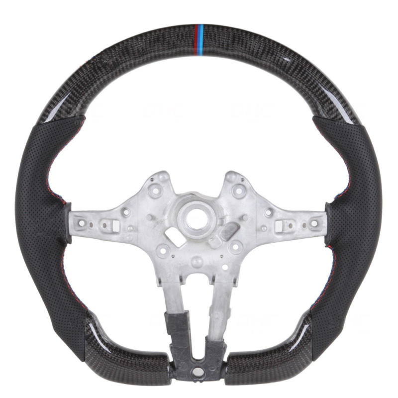 Real Carbon Fiber Steering Wheel M Performance Compatible with BMW F30 F35 F80 F15 F16 F25 M2 M3 M4 AotoKoop