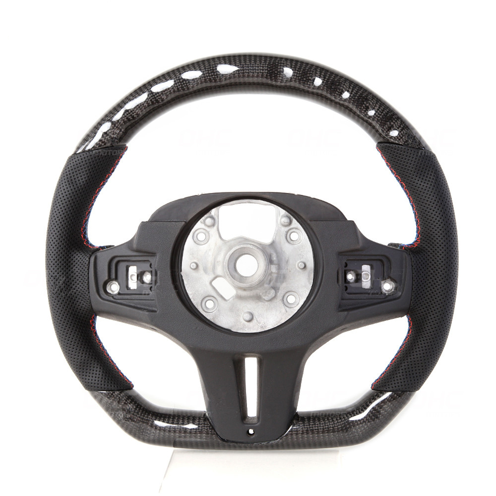 AotoKoop M Sport Steering Wheel Compatible With BMW F90 M5 G30 5 Series LED Carbon Fiber Steering Wheel