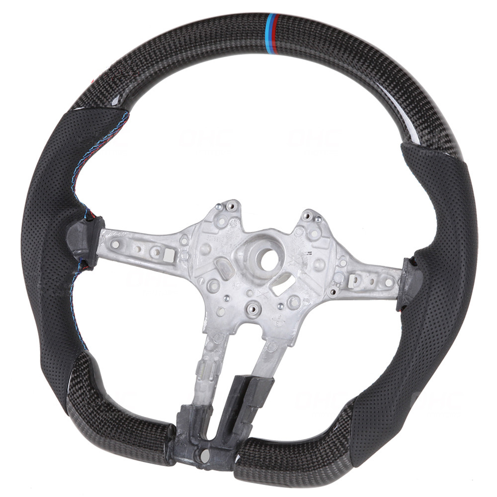 Real Carbon Fiber Steering Wheel M Performance Compatible with BMW F30 F35 F80 F15 F16 F25 M2 M3 M4 AotoKoop