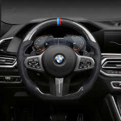 Real Carbon Fiber Steering Wheel for BMW 5 6 X3 X4 G30 G31 G32 G38 G01 G02 M Steering Wheel AotoKoop