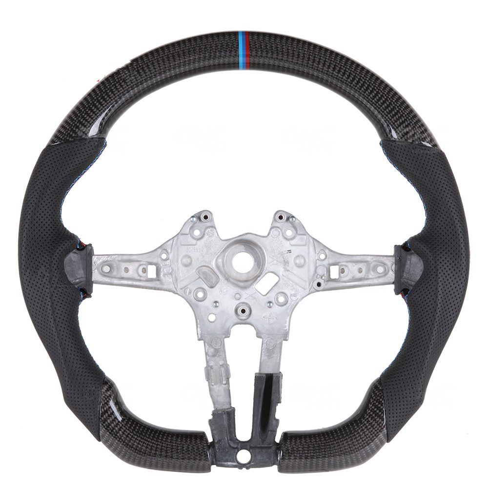 Real Carbon Fiber Steering Wheel M Performance Compatible with BMW F30 F35 F80 F15 F16 F25 M2 M3 M4 AotoKoop
