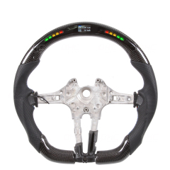 Racing Car Modify Steering Wheel LED Smart Carbon Fiber Steering Wheel M Performance Compatible with BMW F30 F35 F80 F15 F16 F25 M2 M3 M4