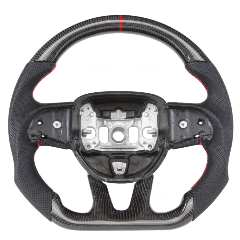 Real Carbon Fiber Steering Wheel Custom car steering wheel for Dodge Charger Challenger Hellcat SRT 2015-2019
