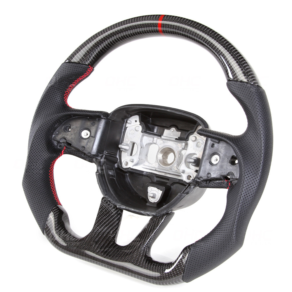 Real Carbon Fiber Steering Wheel Custom car steering wheel for Dodge Charger Challenger Hellcat SRT 2015-2019