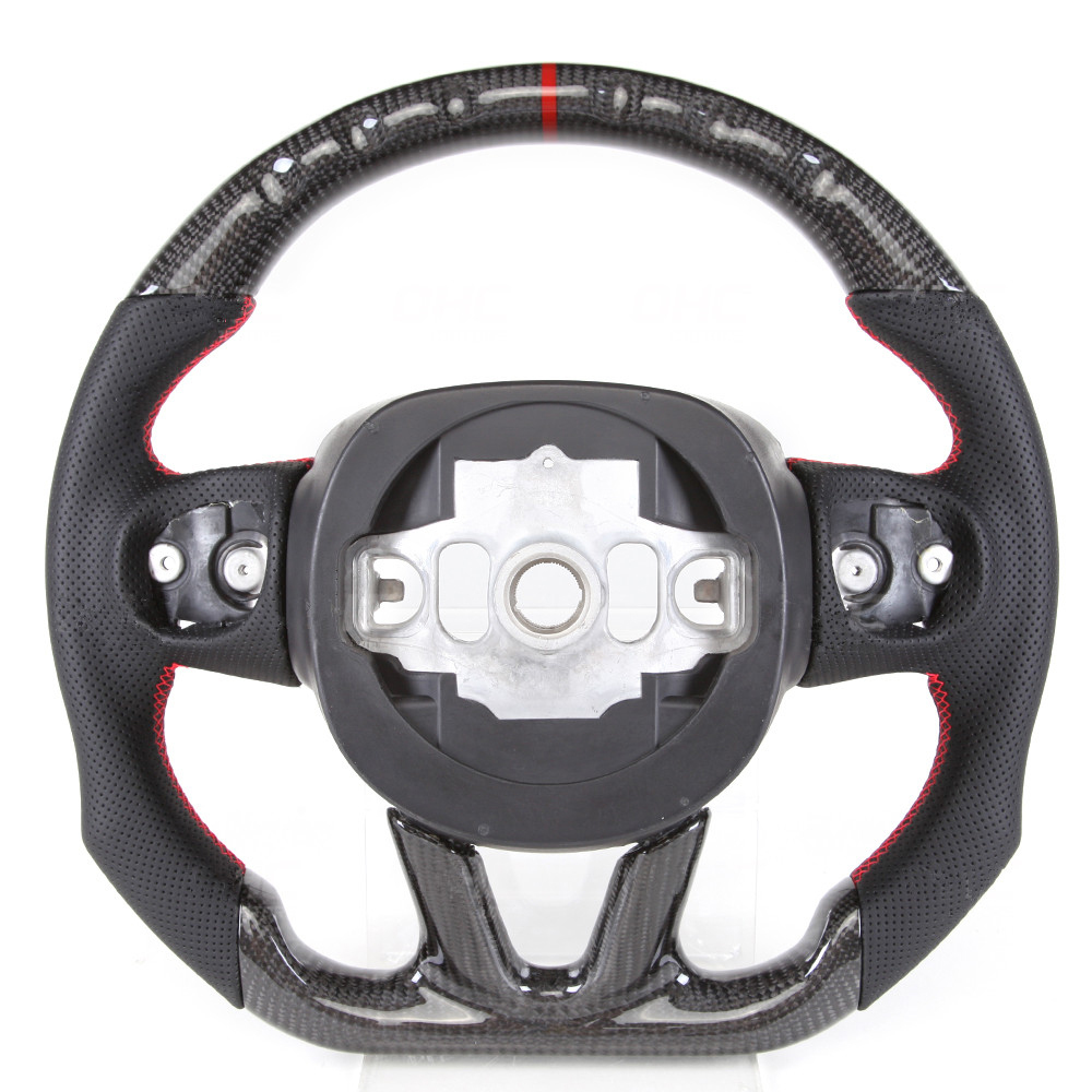 Real Carbon Fiber Steering Wheel Custom car steering wheel for Dodge Charger Challenger Hellcat SRT 2015-2019