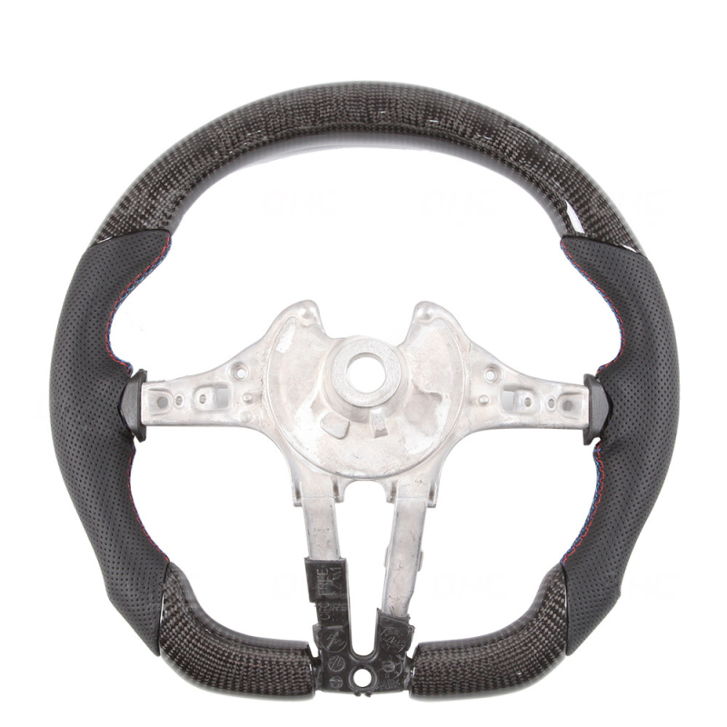 Racing Car Modify Steering Wheel LED Smart Carbon Fiber Steering Wheel M Performance Compatible with BMW F30 F35 F80 F15 F16 F25 M2 M3 M4