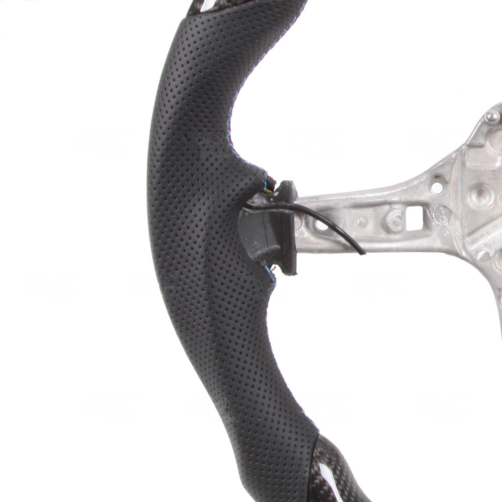 Racing Car Modify Steering Wheel LED Smart Carbon Fiber Steering Wheel M Performance Compatible with BMW F30 F35 F80 F15 F16 F25 M2 M3 M4